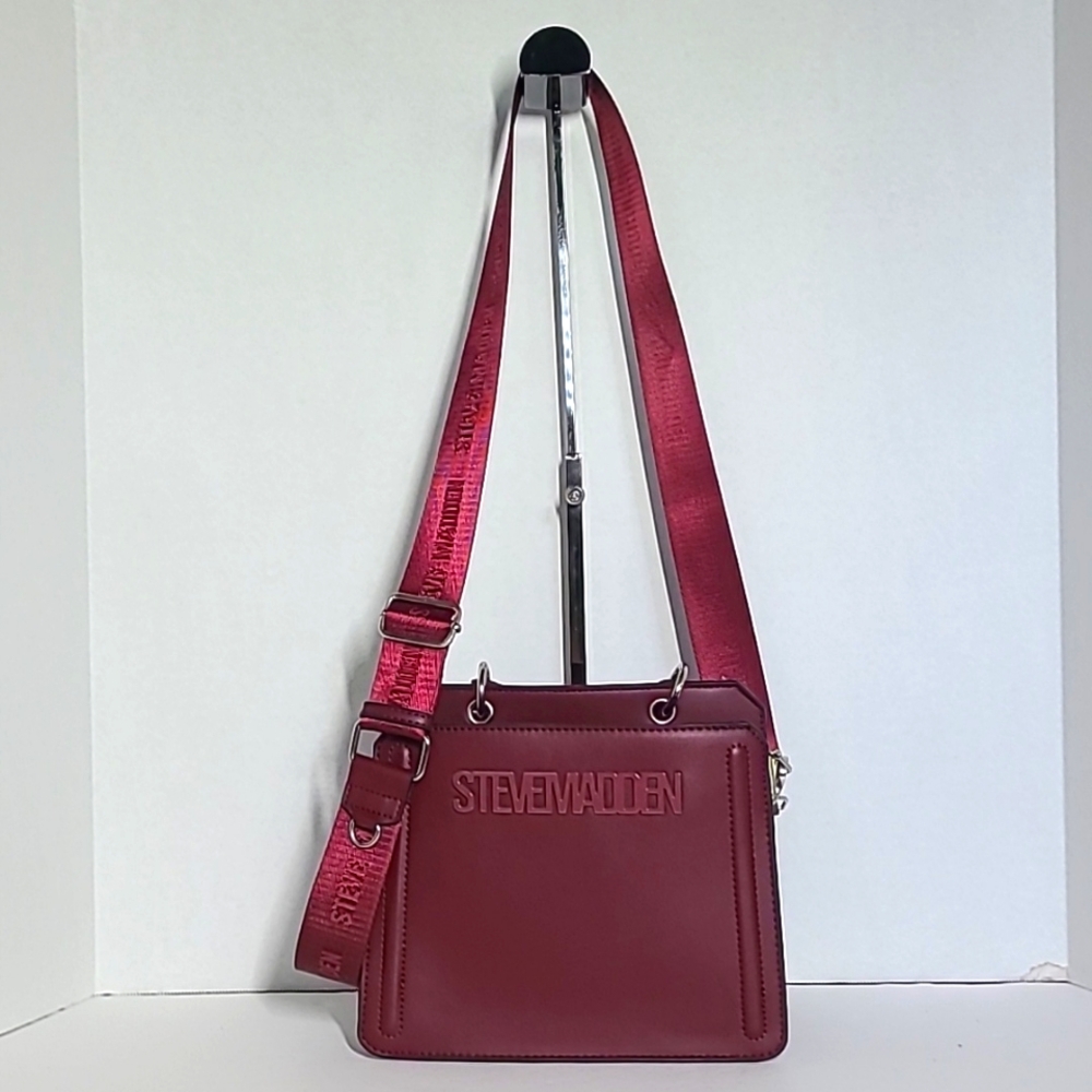 Steve Madden Evelyn Deep Red Crossbody/ Top Handle Bag